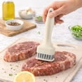 thumbnail image 4 of Cook With Color Stainless Steel Meat Tenderizer, Needle Blade Tool for Marinade and Steak, Cream, 4 of 5