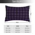 thumbnail image 2 of Fotbe Purple Black Plaid Funda de Almohada Decorativa Estilo Occidental, Lujo en Algodón, Fundas para Almohadas King, Cojín Estampado para Decoración del Hogar-20"x30", 2 of 6