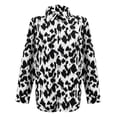 thumbnail image 4 of Tops de mujer Fshion Impreso Single Breasted Camisa de manga larga Blusa Tops Fridja  czfsfas6365, 4 of 9