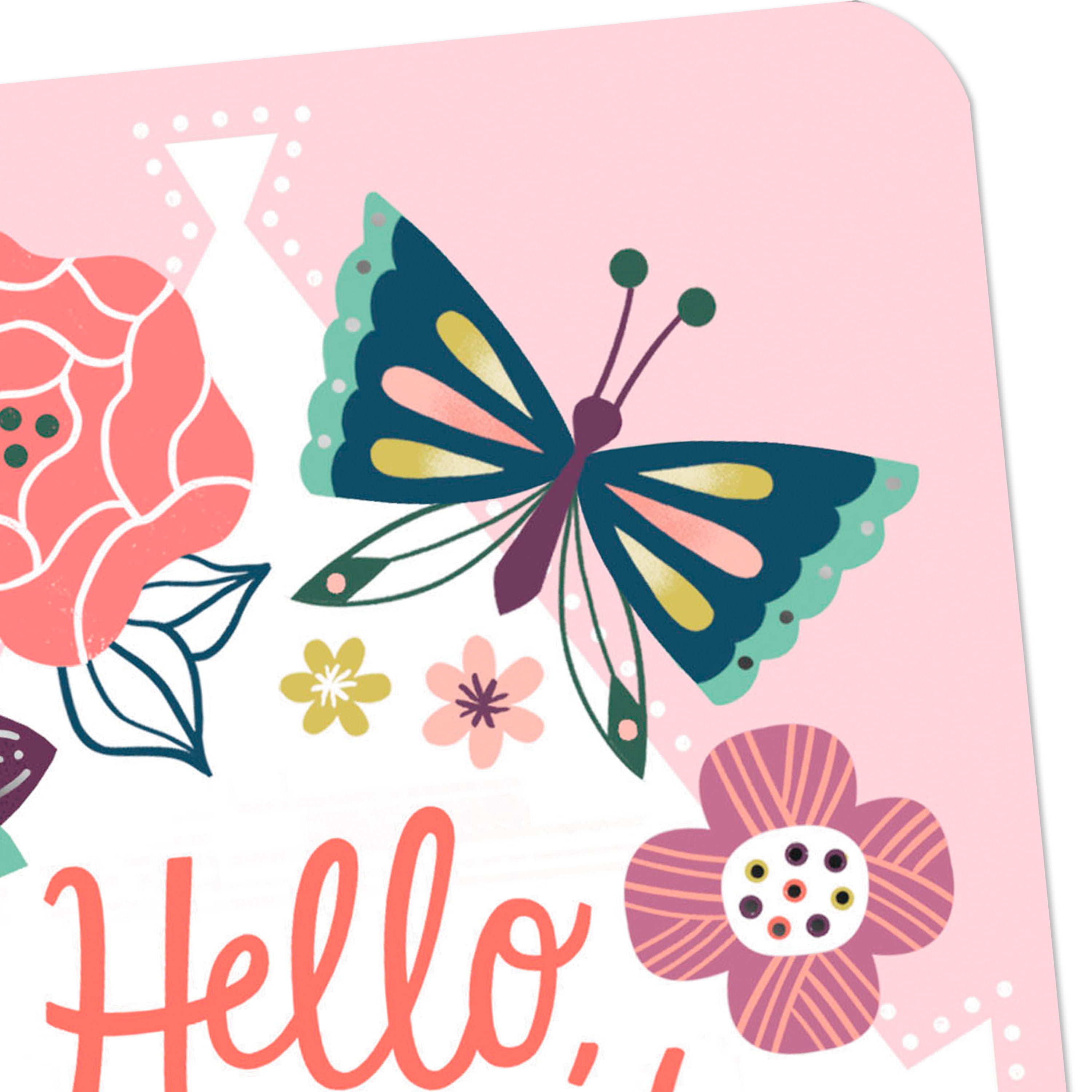 Hallmark Just Because Friendship Card (Flowers and Butterflies)