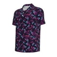 thumbnail image 4 of Wukai Purple Butterfly Men’s Polo Shirts,Quick-Dry Athletic Shirt,Classic Fit Shirts-Small, 4 of 8