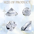 thumbnail image 3 of Pisapapeles de cristal de diamante de 80 mm (3,1 pulgadas) con forma de diamante grande con soporte Joyas de cristal Centros de mesa para decoración de bodas en el hogar (transparente), 3 of 5