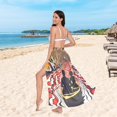 thumbnail image 6 of FORMRS Womens Beach Sarong Semi-Sheer Bikini Wrap Skirt Swimsuit Cover-ups, Abstract Boat Ride, 6 of 7