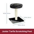 thumbnail image 5 of TRIXIE Junior Tarifa  Plush & Sisal 20.5" Scratching Post with Padded Platform, Dark Gray, 5 of 8