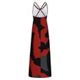 thumbnail image 4 of JBXKXYW Summer Dresses For Women 2024 Women'S Ladies Plus Size Camouflage Sleeveless V-Collar Long Dress Maxi Dress Womens Dresses (Red,XXXXL), 4 of 5