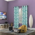thumbnail image 2 of Sun Zero Tie Dye Print 100% Blackout Grommet Single Curtain Panel 40" x 63" in Surf Blue, 2 of 2