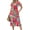 Multicolour Floral, variant on Fantaslook Summer Dresses for Women Casual Short Sleeve Pleated Dress Flowy Floral Dress with Pockets Flare Midi Sundress
