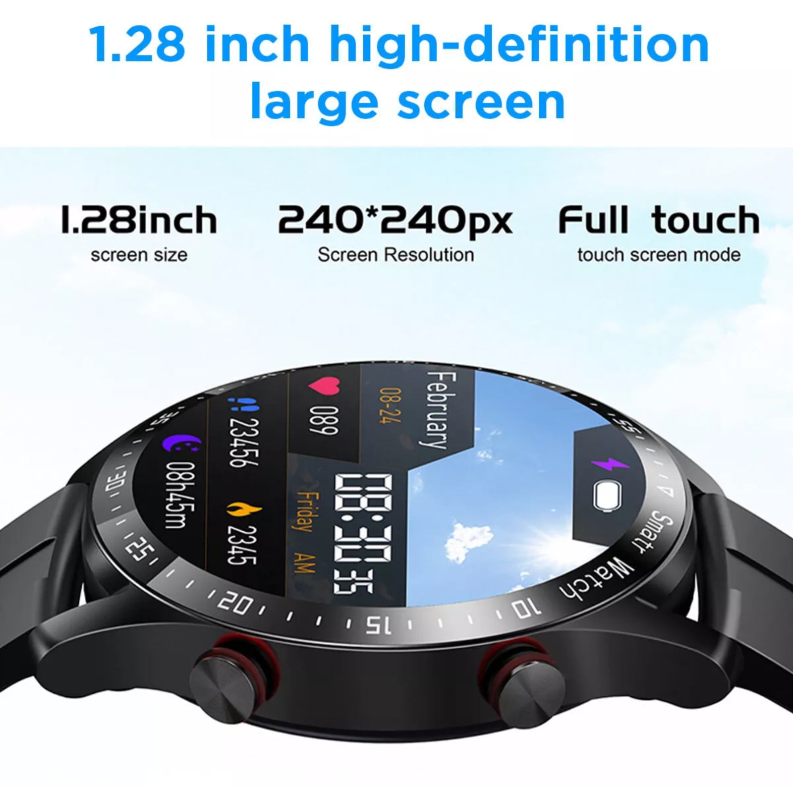 2025 Smart Watch Men's Waterproof Smartwatch Bluetooth for iPhone Android Samsung