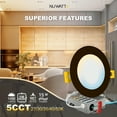 thumbnail image 3 of NuWatt 6'' Bronze Trim Ultra Slim 5CCT Selectable LED Canless Recessed Downlight, Dimmble 12PK, 3 of 9