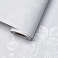 thumbnail image 1 of Papel Tapiz Lativo Floral Blanco con Relieve Autoadhesivo, 1 of 7