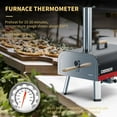 thumbnail image 4 of NAIZEA Dual Fuel Outdoor 3 Layer Pizza Oven, Stainless Steel Foldable Legs, 4 of 7
