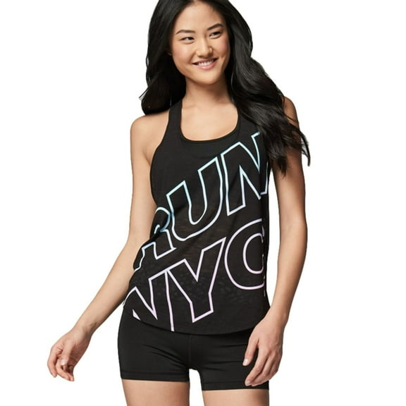 Aeropostale Womens Run NYC Tank Top, Black, Juniors, X-Small