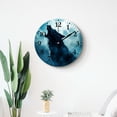 thumbnail image 4 of 16 Inch Wall Clock Battery Operated Silent Clock Decorative for Office, Kitchen, Outdoor, Living Room，Wolf Howling Full Moon on Mountain Lovely, 4 of 4