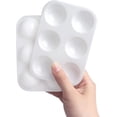 thumbnail image 1 of 8 bandejas de plástico blanco para pintura, bandeja para pintar con acuarela para fiestas de pintura, manualidades de bricolaje, color blanco, 1 of 4