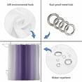 thumbnail image 4 of Purple Grey Ombre Shower Curtain, Waterproof Shower Curtains for Bathroom, Farmhouse Gradient Minimalist Washable Fabric Bathtub Curtain Set Bath Decor with 12 Hooks Extra Long 72"x96", 4 of 8