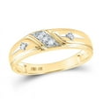 thumbnail image 3 of Solid 10K Yellow Gold His and Hers Marquise Real Natural Diamond Trio Three Rings Set Solitaire Matching Rings Wedding Band Set 1/4 Carat - ( .25 Cttw ) - Ladies Size 9 - Mens Size 8.5, 3 of 7
