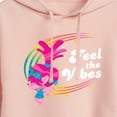 thumbnail image 3 of Trolls - Feel The Vibes Poppy - Juniors Cropped Pullover Hoodie, 3 of 5
