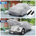 thumbnail image 4 of Unique Bargains Waterproof Car Cover 210Dpu Cover All Weather Full Car Cover with Door Zipper for Outdoor Windproof Sun Rain Protection Silver Tone for Volkswagen New Beetle 1998-2019, 4 of 7