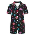 thumbnail image 5 of Levmjia Womens Pajama Set 2 Piece Cotton Short Sleeve Sleepwear Loungewear Soft Comfortable Summer Nightwear Relaxing Casual Pajamas with Pants, 5 of 6