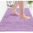 thumbnail image 4 of Alfombra de baño Luxurux, microfibra de chenilla, color lavanda, 60 x 40 cm, 4 of 9