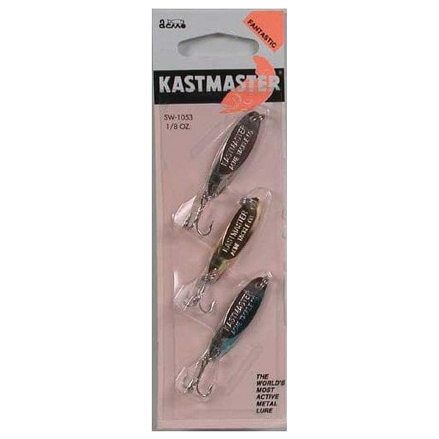 Acme Tackle Kastmaster Fishing Lure Spoons 3PK 1/8 oz. Chrome, Gold, Neon  Blue 