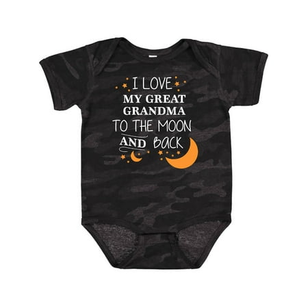 

Inktastic I Love My Great Grandma to the Moon and Back Gift Baby Boy or Baby Girl Bodysuit