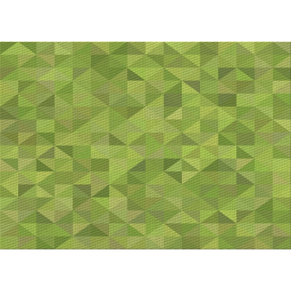 Ahgly Company Indoor Rectangle Patterned Pistachio Green Area Rugs, 6' x 9'