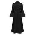 thumbnail image 4 of Linjinx Women's Clergy Robe Flared Sleeves Clergy Gown Elegant Liturgical Church Clergy Dress Black XXL, 4 of 7