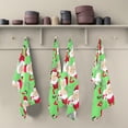 thumbnail image 5 of GZHJMY Santa Claus Christmas Bright Green Kitchen Towels Set of 6 Dishcloths Hand Towels Tea Towels Ultra Absorbent for Cleaning Washing Drying Dishes Tableware 28'' x 18'', 5 of 7