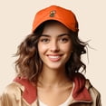 thumbnail image 4 of Dalix Soaring Frog Embroidered Womens Cotton Dad Hat Baseball Cap Adjustable in Orange, 4 of 5