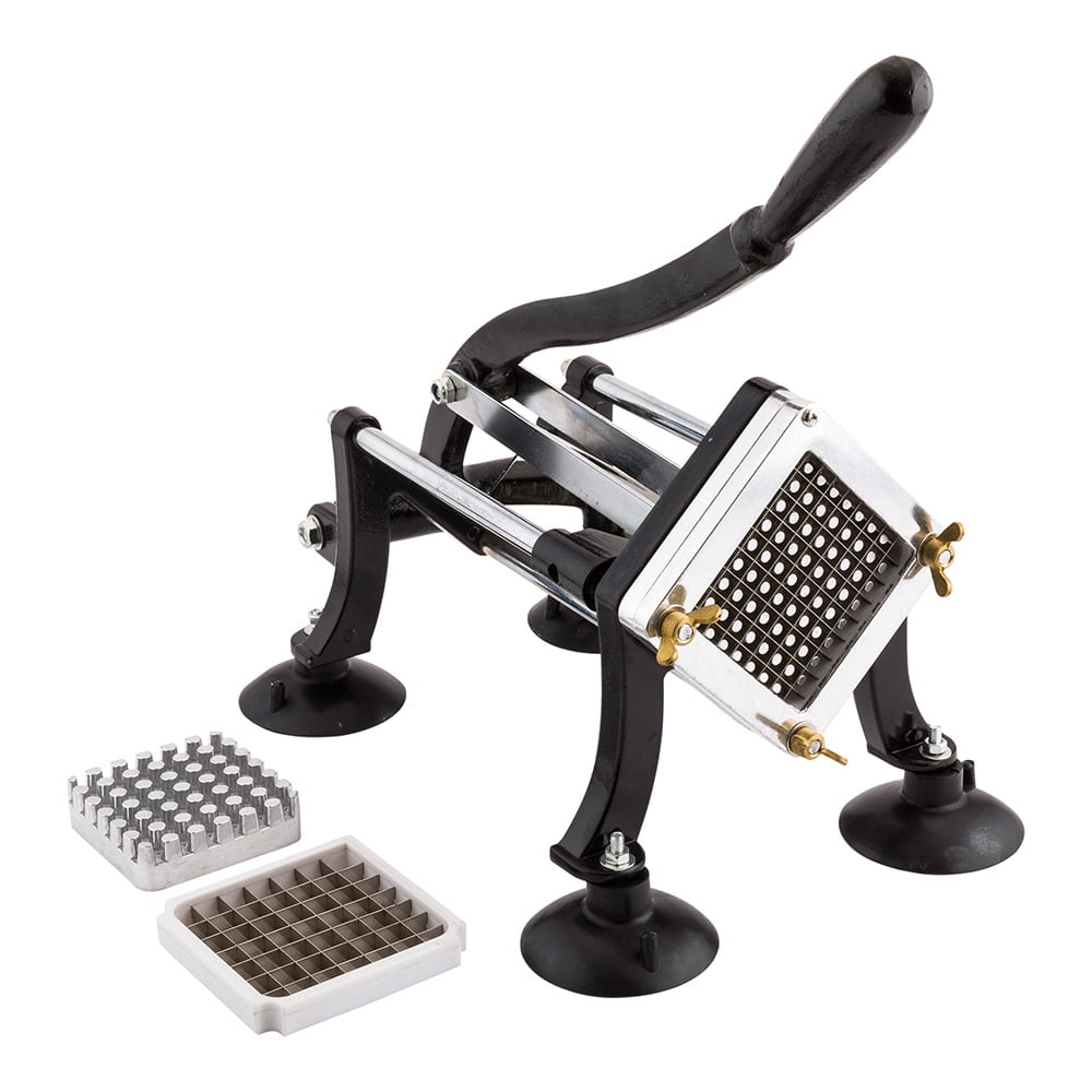 Met Lux Black Cast Iron French Fry Cutter Commercial, SlipResistant