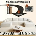 thumbnail image 6 of Eyisean Oversized Corduroy Sectional Boneless Couch, 135" W U Shaped Modular Sectional Sofa with Chaise/Ottoman, Comfy Compress Sofa for Living Room, 6 of 12