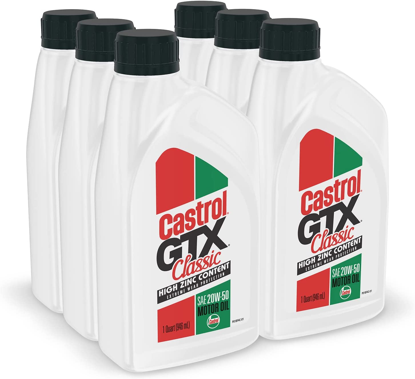 Castrol GTX Classic 20W-50 Conventional Motor Oil, 1 Quart, Case of 6