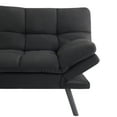 Shop Mainstays Memory Foam Futon, Black Faux Suede Great Prices Await