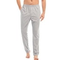 thumbnail image 1 of SAYFUT Mens Sleep Pant Sleeping Solid Cotton Pajama Pant Sleepwear for Men Lounge Pants Moisture Wicking Lightweigh Pajama with Drawstring/Side Pockets, 1 of 8