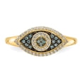thumbnail image 4 of 10K Polished Blue and White CZ Evil Eye Ring, 4 of 6