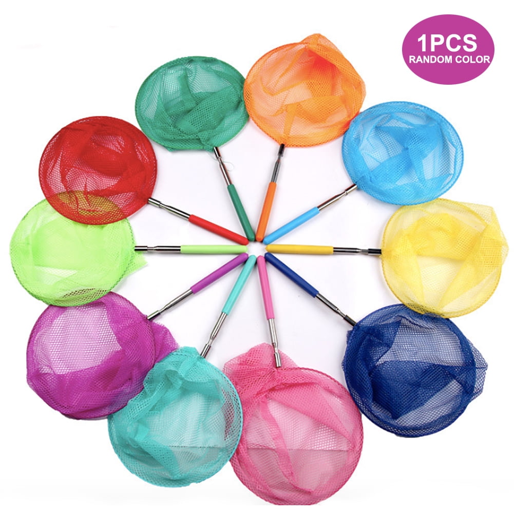 Extendable Nylon Insect Net Telescopic Butterfly Net Bug Catcher Nets Fishing Tool for Kids Toy