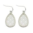 thumbnail image 2 of Christmas Gift New Gold Filigree Floral Teardrop Earrings Openwork Drop Jewelry, 2 of 2