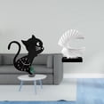 thumbnail image 2 of Reloj de pared,Reloj de pared con diseño de gato para guardería,sala de juegos y interior,Escultura de ola del océano,Escultura de ola de océano,regalo moderno para oficina,Adorno de, 2 of 8