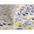 thumbnail image 4 of Ambesonne Watercolor Quilted Bedspread Set 3 Pcs, Yellow Wildflowers, King Size, Yellow Purple White, 4 of 5
