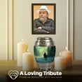thumbnail image 4 of Yatskia Cowboy in Winter Woods Decorative Large Memorial Urns for Human Ashes Adult Mother and Father, Mini Cremation Urn for Ashes Adult, (Monar 10 Inch and 3 Inch), 4 of 8
