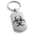 thumbnail image 1 of Stainless Steel Biohazard Malware Engraved Dog Tag Keychain Keyring, 1 of 1