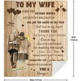 thumbnail image 2 of Wife Blanket Gift, Husband Valentine Blanket Gifts from Husband, Birthday Christmas Anniversary Wedding Blanket Gifts for Wife, Wife Throw Blanket 50x60inches for Bed Coach, 2 of 6