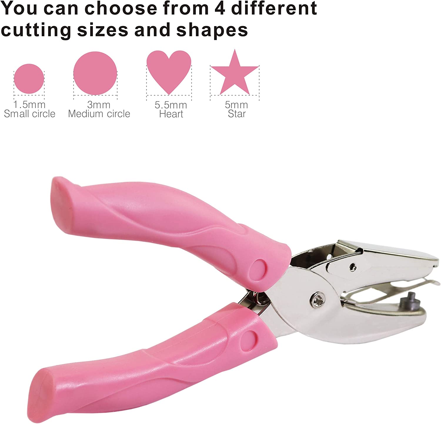 ABCISI 2 Pack 1/4 Inch Star Shaped Metal Single Handheld Paper Hole Puncher, Star Hole Punch with Soft-Handled for Tags Clothing Ticket, Ideal in Craft Projects for functional and Decorative Purposes