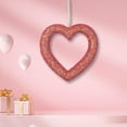 thumbnail image 3 of Decoración colgante de pared con corona de corazón/decoración del día de San Valentín/corona decorativa para puerta principal/corona del día de San , Rojo, 3 of 6