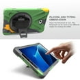 thumbnail image 4 of Dteck Case For Samsung Galaxy Tab A 10.1 2016 Model SM-T580 T585 (No S Pen), Heavy Duty Three Layer Rugged Hybrid Shockproof Case with 360 Rotating Stand / Hand Strap (No Shoulder Strap), Army Green, 4 of 6