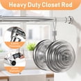 thumbnail image 2 of GPED Adjustable Spring Tension Closet Rod for Hanging Clothes, 31 to 80 Inch, 1 Inch Diameter Closet Shelves, Easy No-Drill Installation, Rust-Resistant Stainless Steel, Silver, 2 of 7