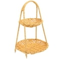 thumbnail image 3 of Multi-layer Woven Basket Household Snacks Basket Fruits Serving Basket Pastoral Style Basket, 3 of 8
