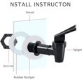 thumbnail image 3 of Replacement Cooler Faucet Water Bottle Jug,Water Dispenser Tap Set,BPA-Free Plastic Spigot Spout Water Beverage Lever Pour Dispenser Valve,Water Crock Tap (2 Black), 3 of 7