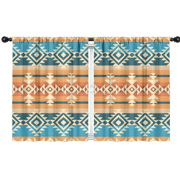 Blackout Kids Curtains,Boho Bohemia Geometric Line Art Childrens Insulated Curtains Set Of 2,Bedroom Essentials,Toddler Room Decor 42"x54"(106x137cm)
